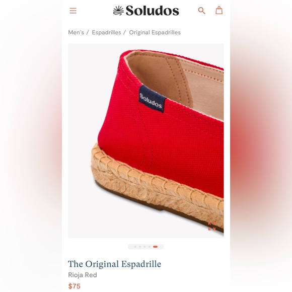 NWB Soludos red espadrilles size 8 - Picture 2 of 5